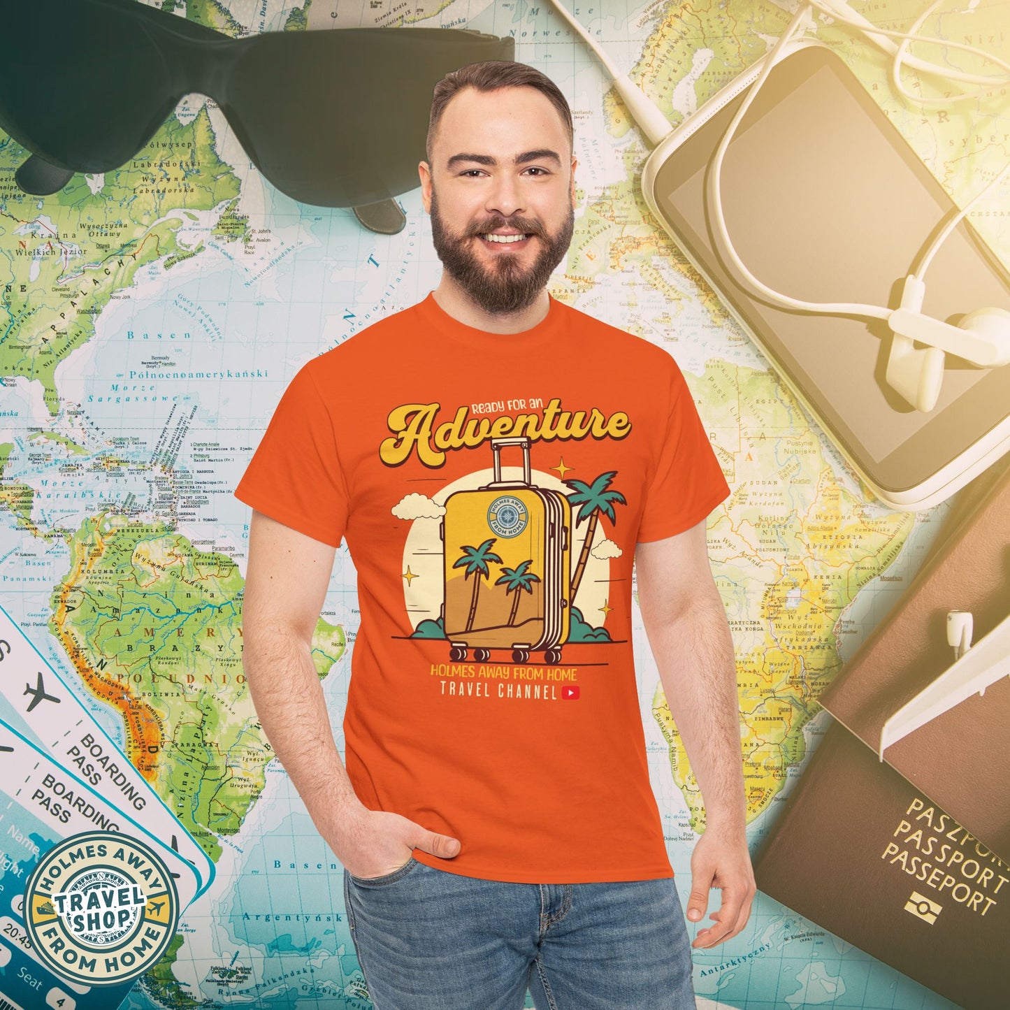 Holmes Away From Home “Adventure” Travel Tee – Official Channel Merchandise