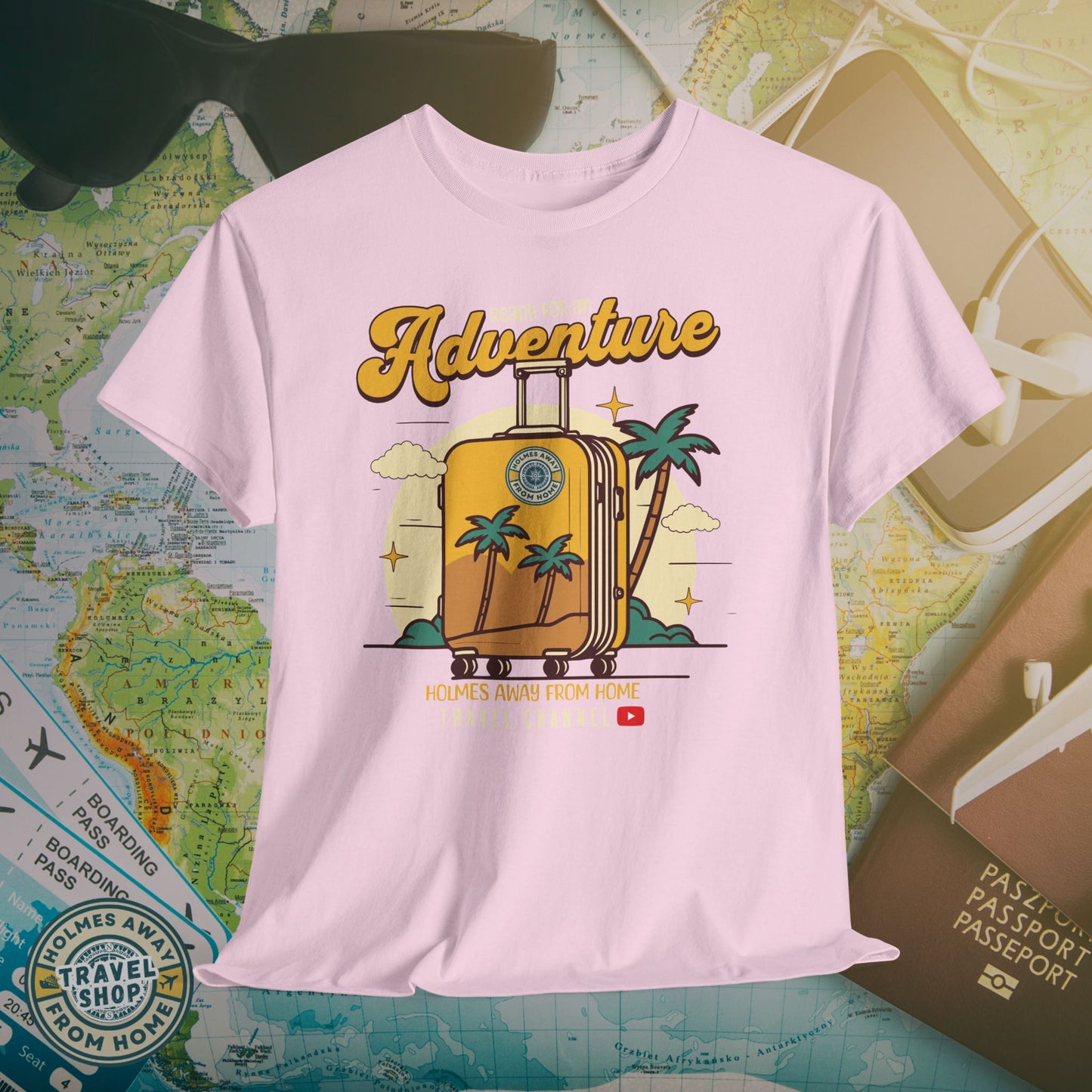 Holmes Away From Home “Adventure” Travel Tee – Official Channel Merchandise