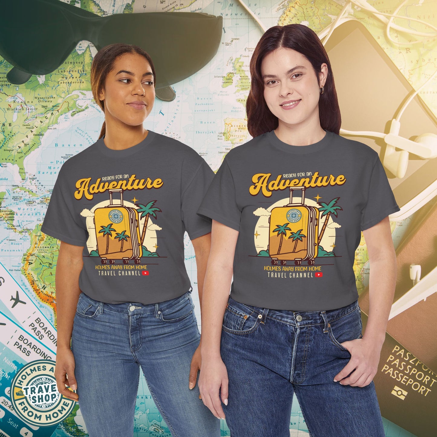 Holmes Away From Home “Adventure” Travel Tee – Official Channel Merchandise