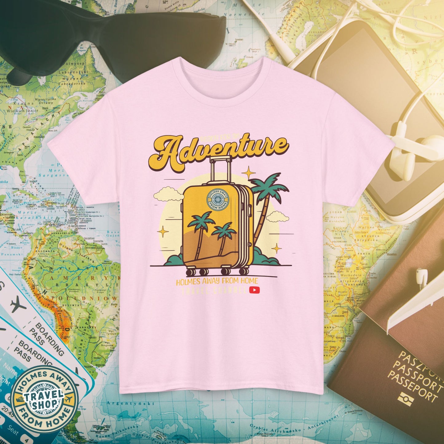 Holmes Away From Home “Adventure” Travel Tee – Official Channel Merchandise