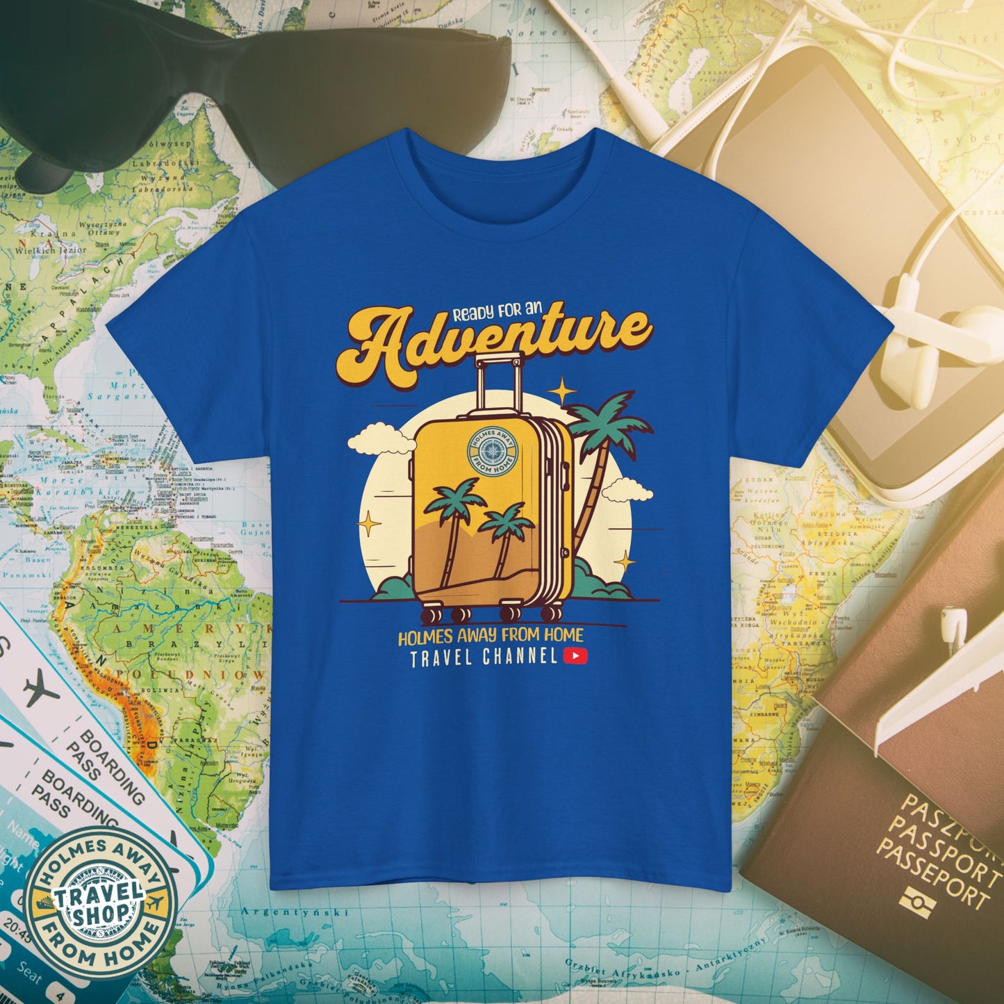Holmes Away From Home “Adventure” Travel Tee – Official Channel Merchandise