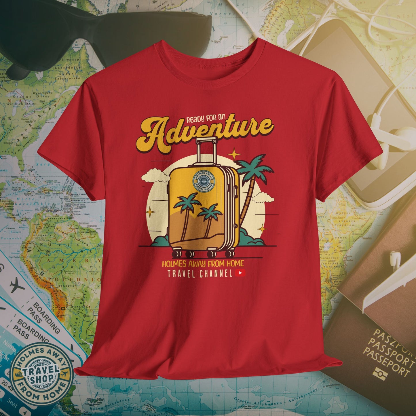 Holmes Away From Home “Adventure” Travel Tee – Official Channel Merchandise