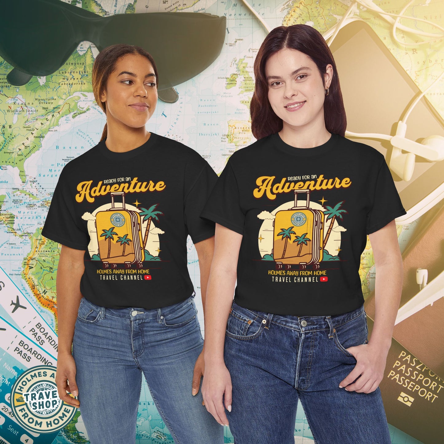 Holmes Away From Home “Adventure” Travel Tee – Official Channel Merchandise