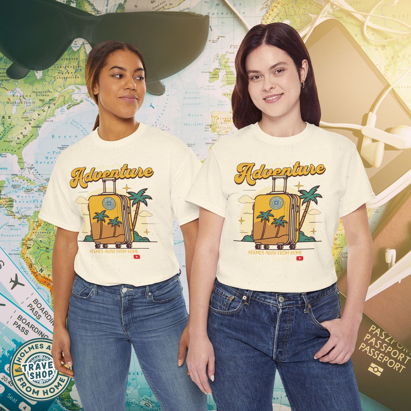 Holmes Away From Home “Adventure” Travel Tee – Official Channel Merchandise
