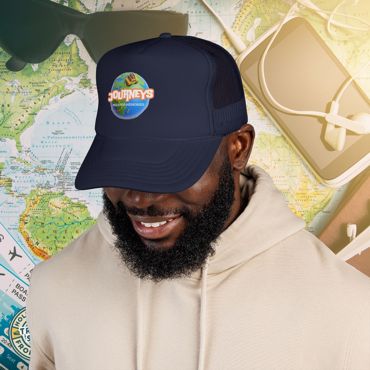 Journeys Official Logo Trucker Hat – Holmes Away From Home Travel Channel
