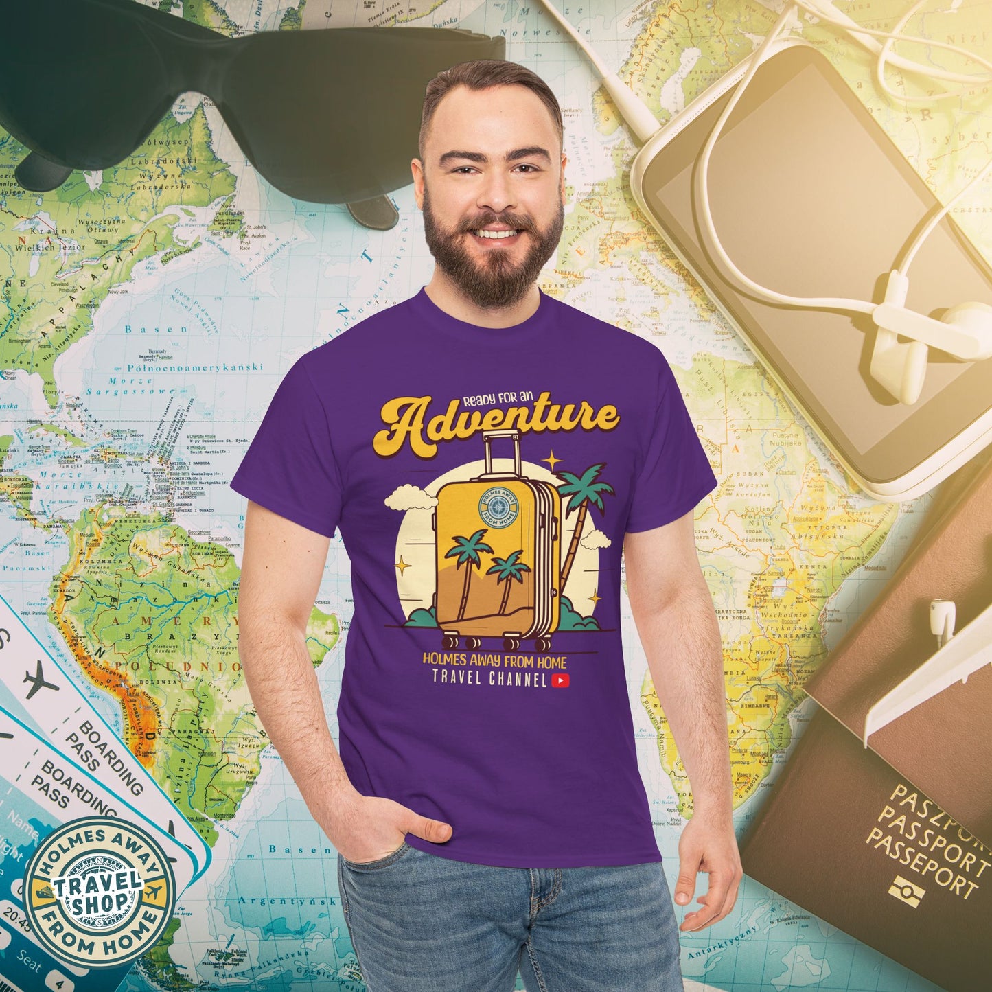 Holmes Away From Home “Adventure” Travel Tee – Official Channel Merchandise