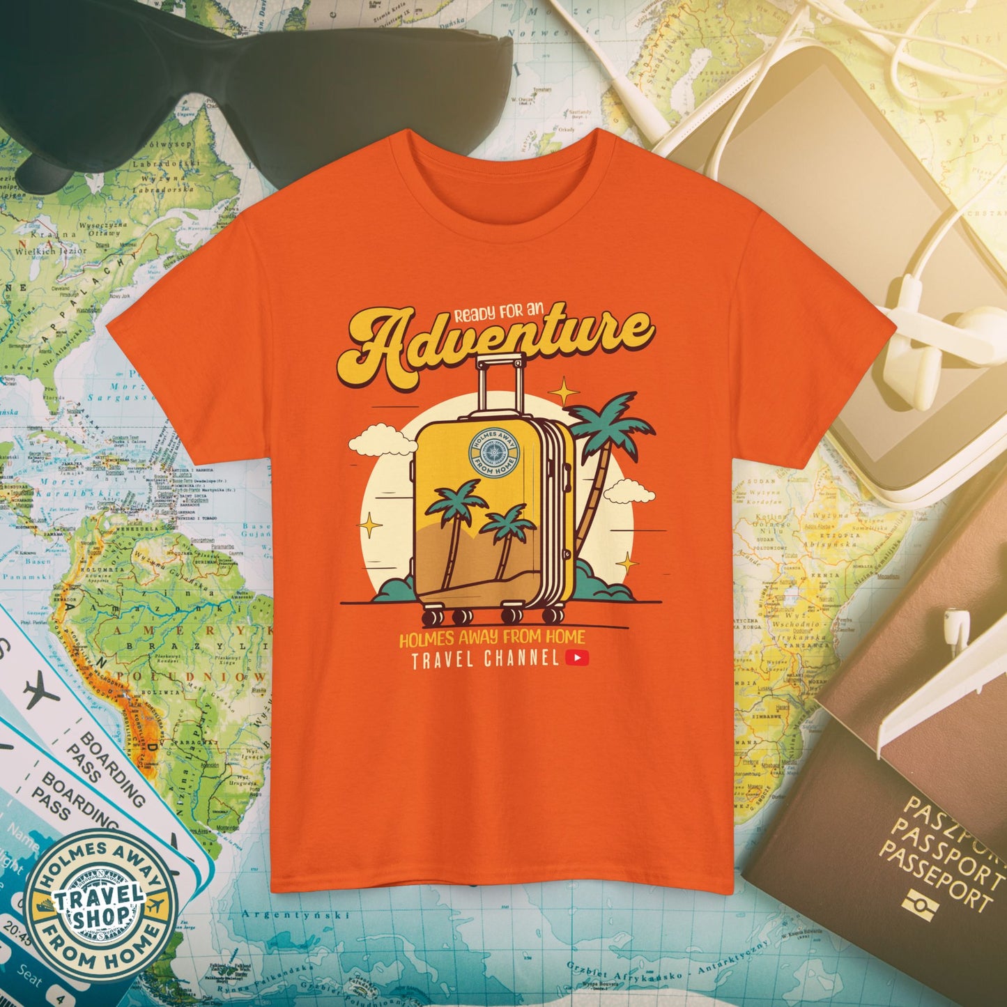 Holmes Away From Home “Adventure” Travel Tee – Official Channel Merchandise