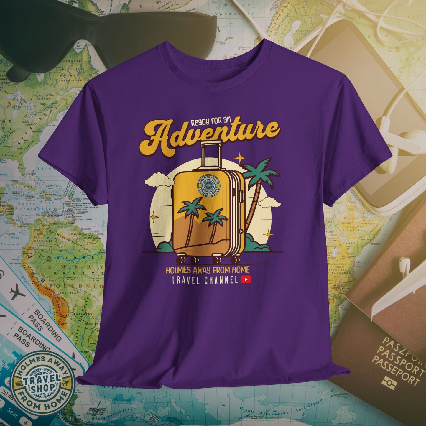 Holmes Away From Home “Adventure” Travel Tee – Official Channel Merchandise