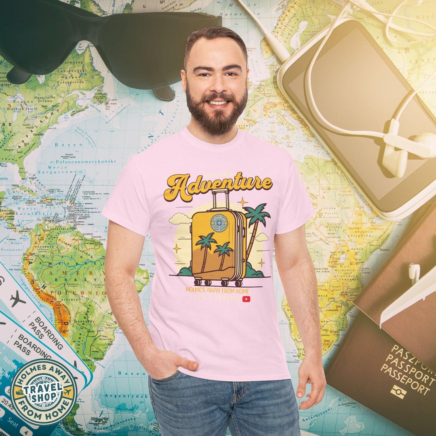 Holmes Away From Home “Adventure” Travel Tee – Official Channel Merchandise