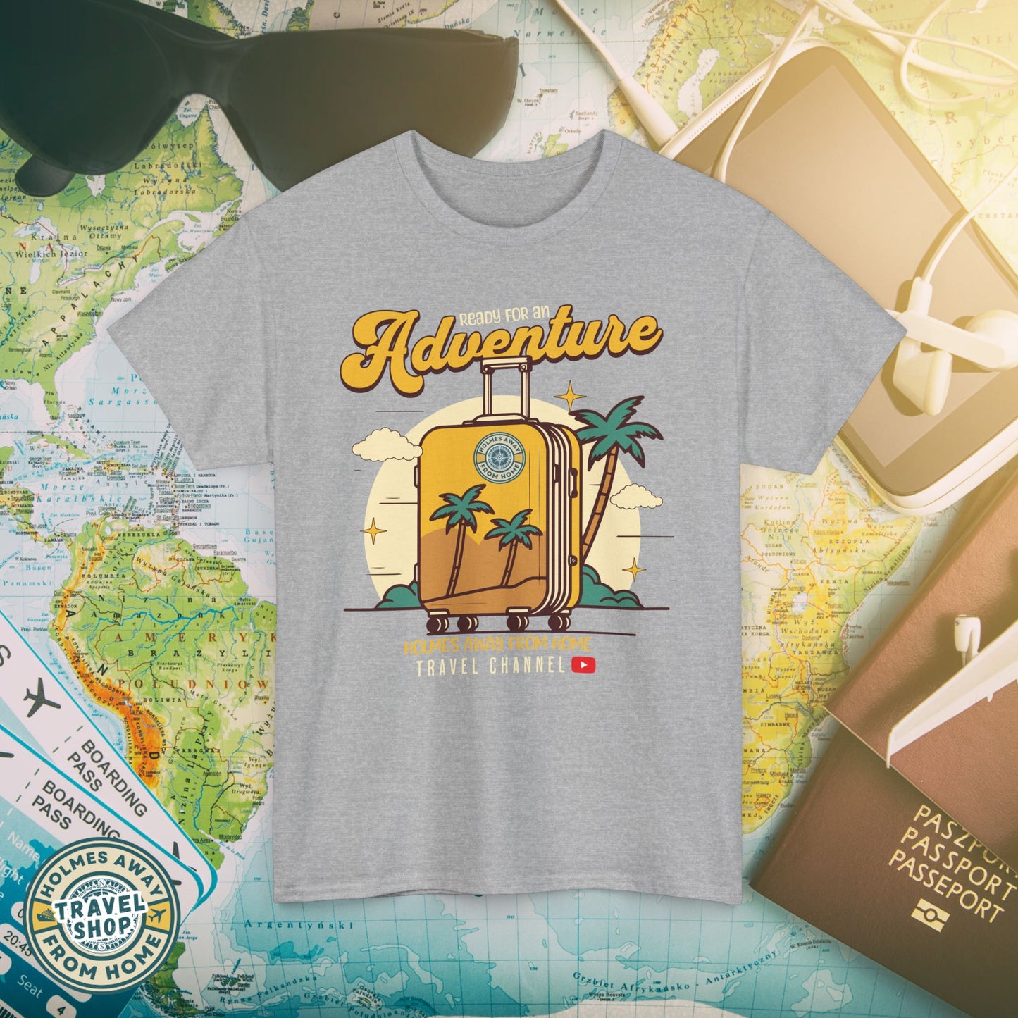 Holmes Away From Home “Adventure” Travel Tee – Official Channel Merchandise