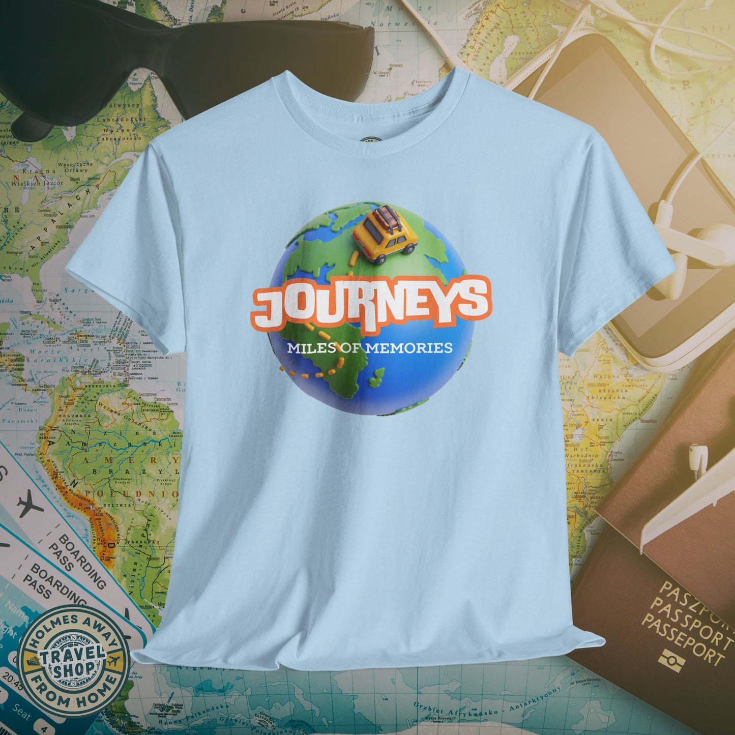 “Journeys” Official Series Logo Tee – Holmes Away From Home Travel Channel