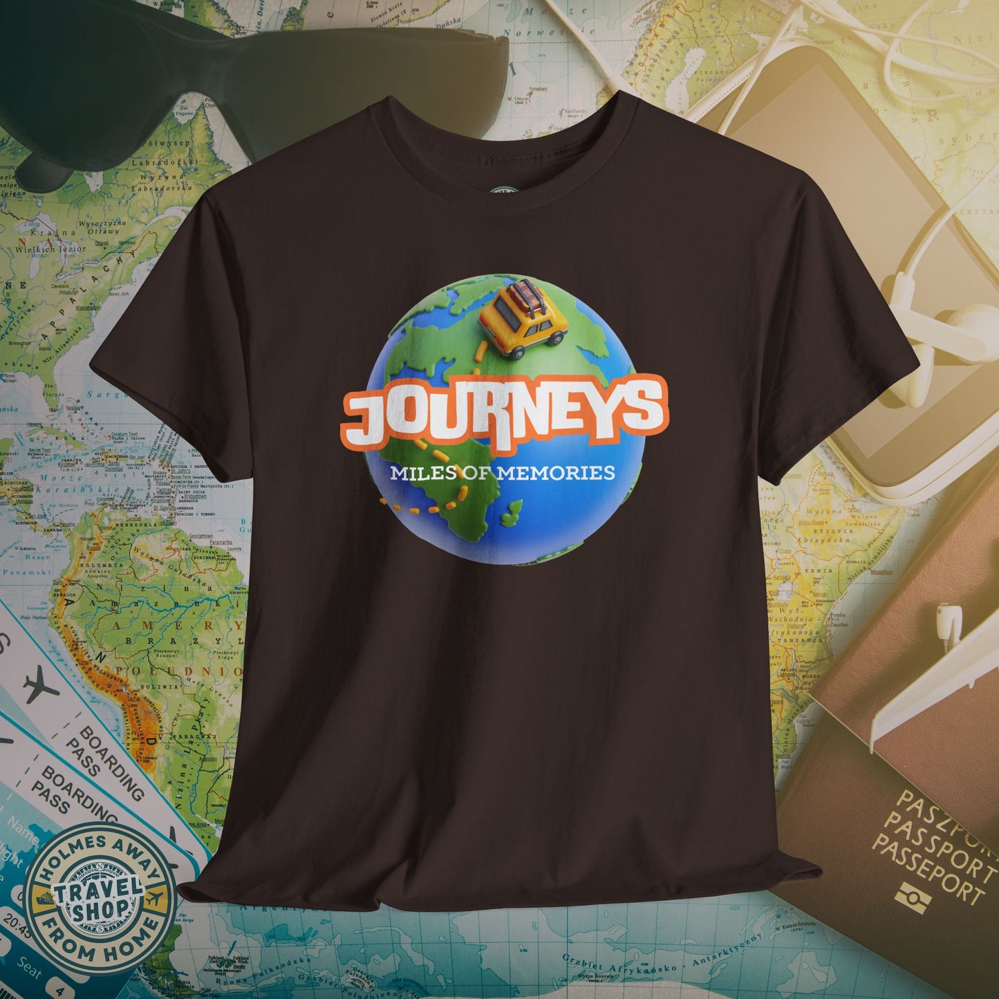 “Journeys” Official Series Logo Tee – Holmes Away From Home Travel Channel