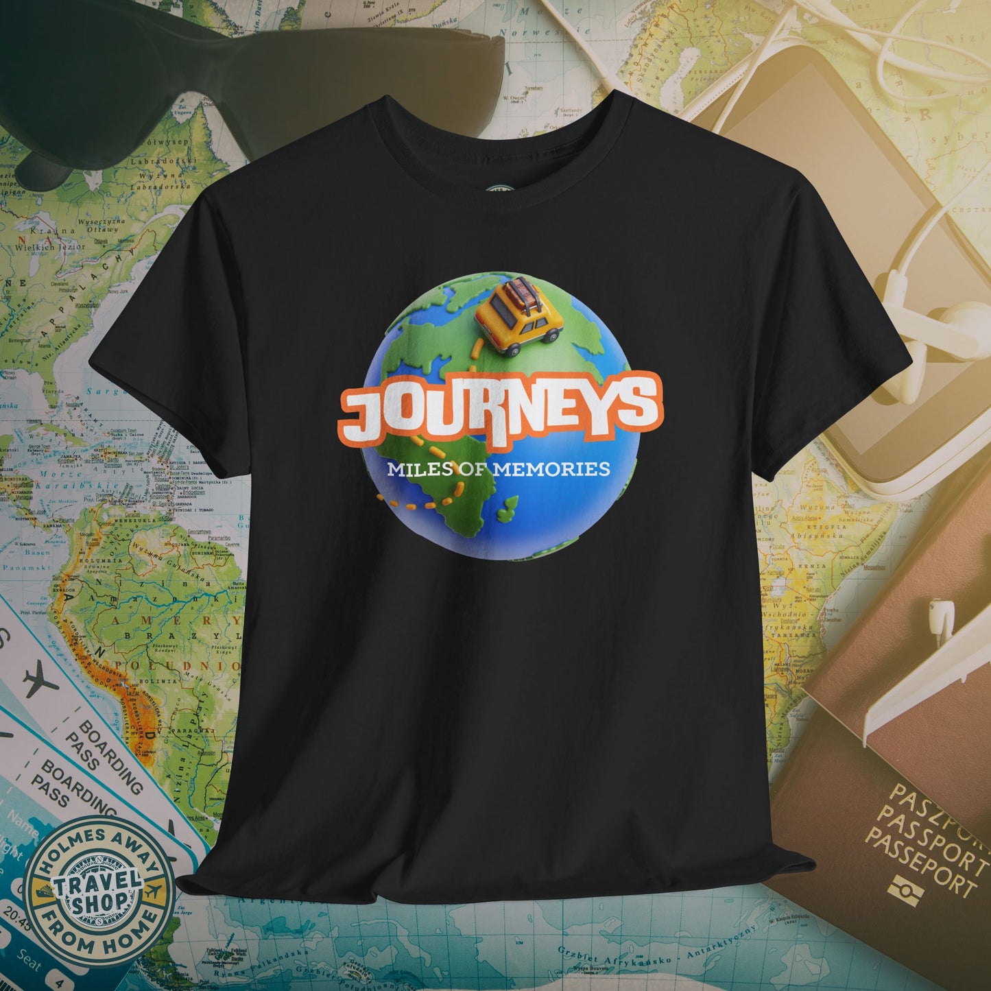 “Journeys” Official Series Logo Tee – Holmes Away From Home Travel Channel