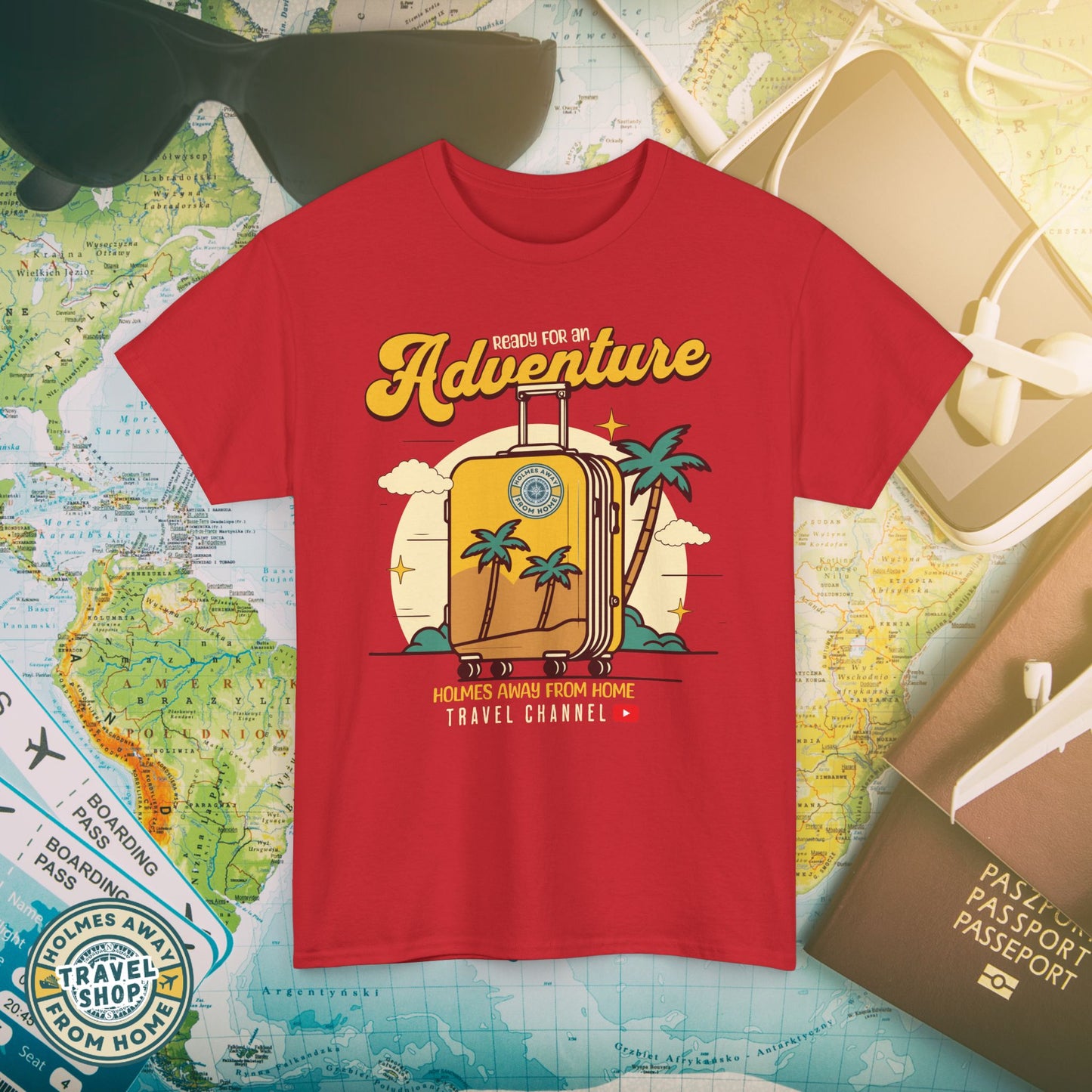Holmes Away From Home “Adventure” Travel Tee – Official Channel Merchandise