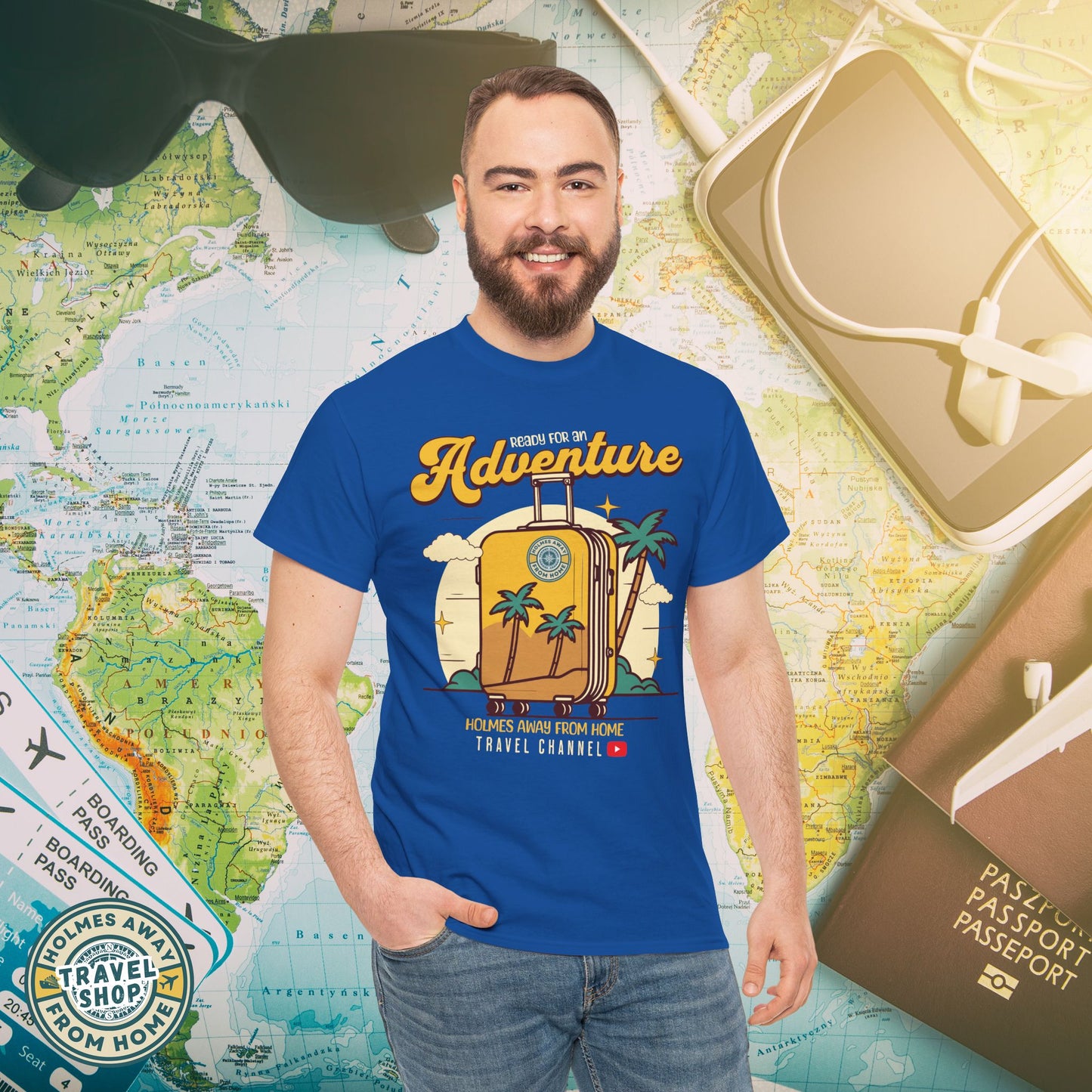 Holmes Away From Home “Adventure” Travel Tee – Official Channel Merchandise