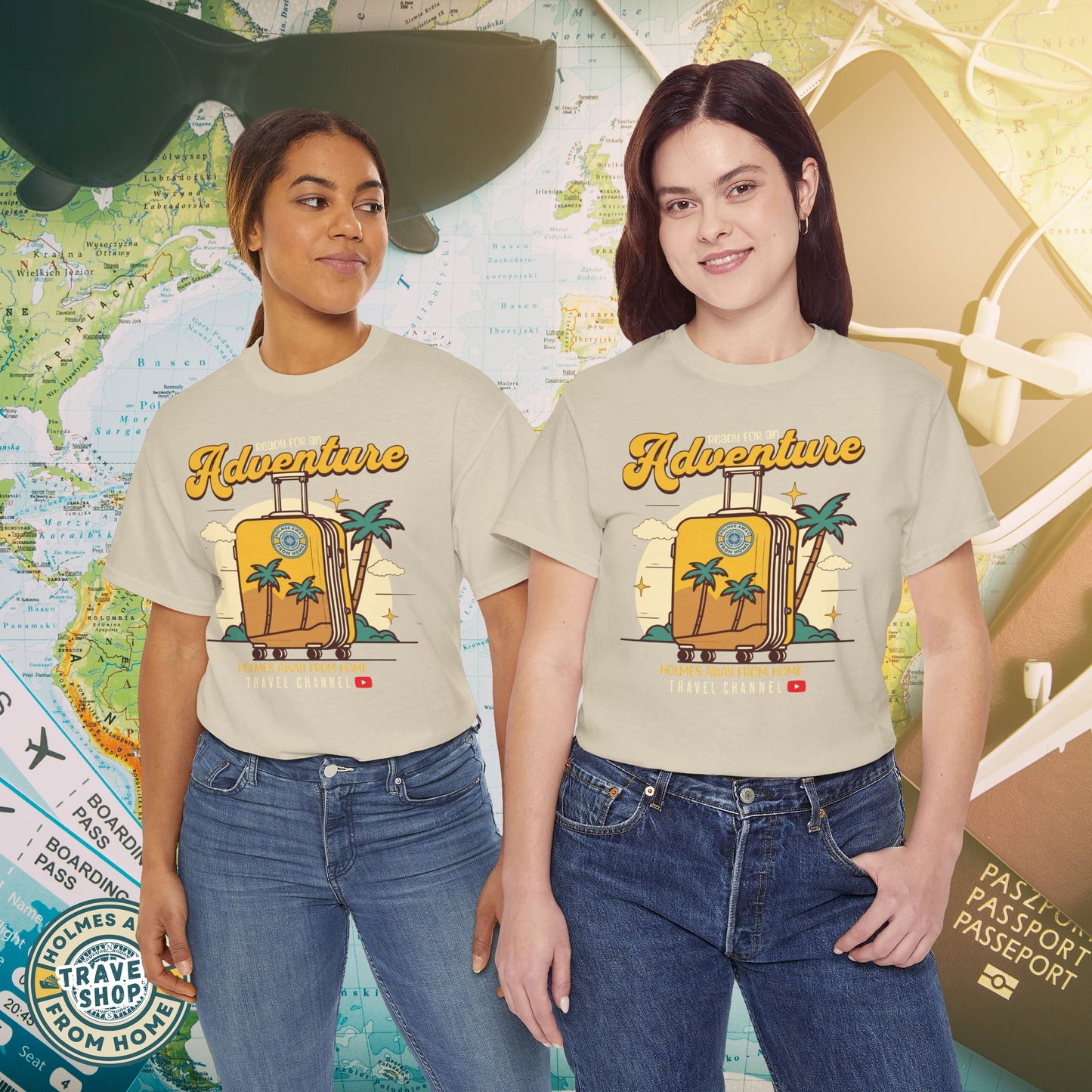Holmes Away From Home “Adventure” Travel Tee – Official Channel Merchandise