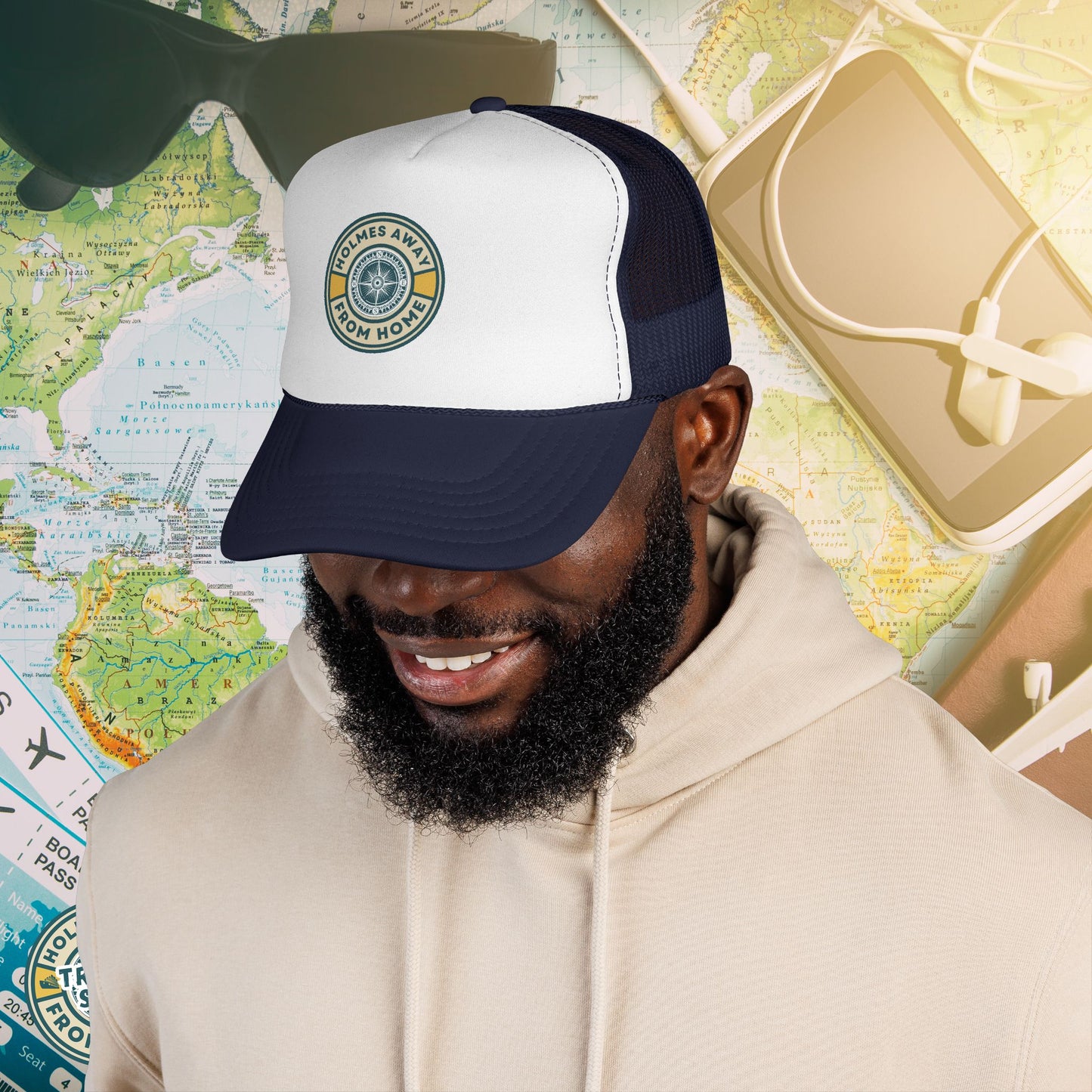 Holmes Away From Home Official Logo Trucker Hat