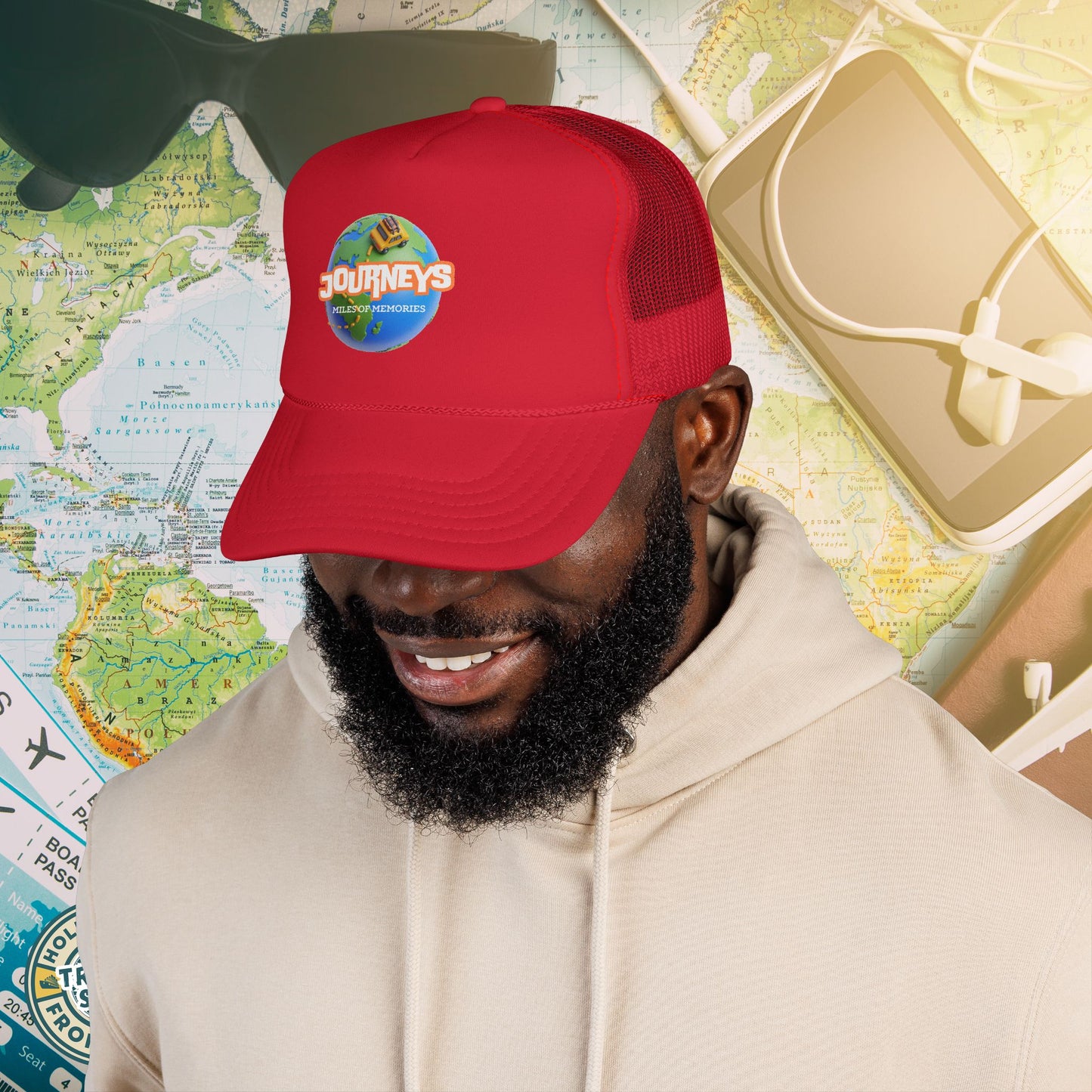 Journeys Official Logo Trucker Hat – Holmes Away From Home Travel Channel