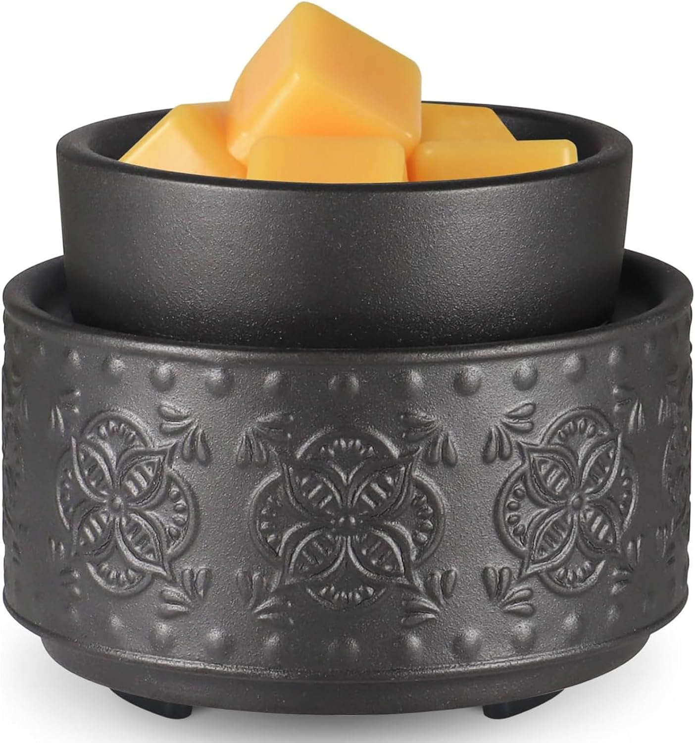 Black Embossed Multi-Use Wax Warmer - Electric Candle Warmer