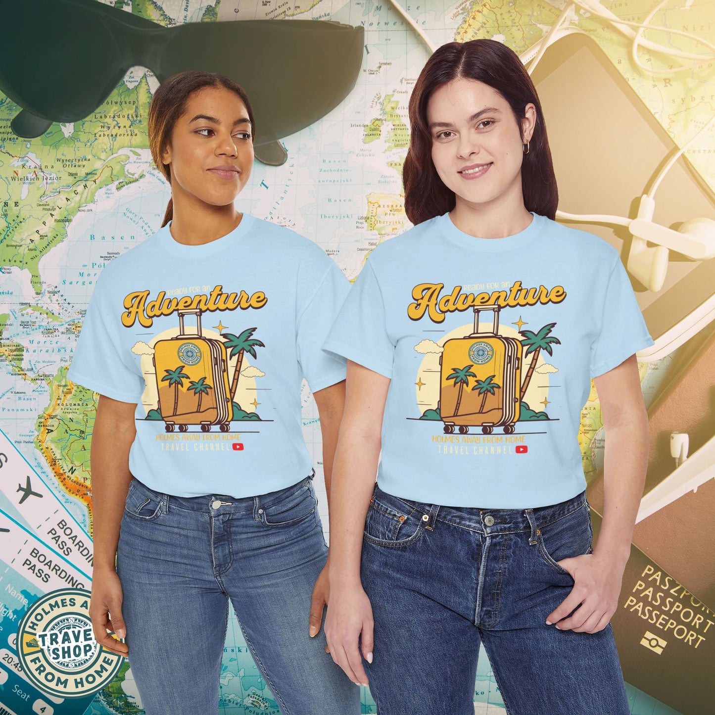 Holmes Away From Home “Adventure” Travel Tee – Official Channel Merchandise