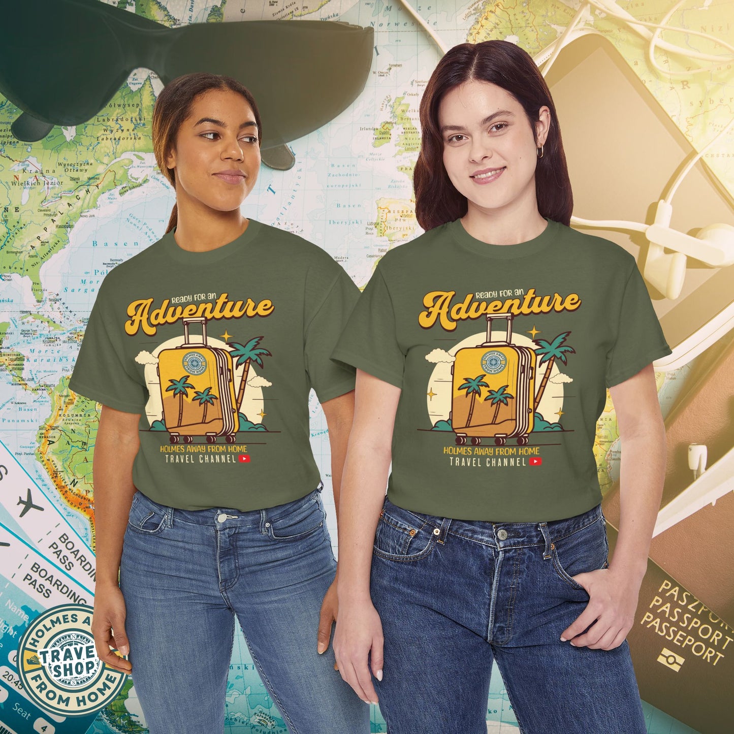 Holmes Away From Home “Adventure” Travel Tee – Official Channel Merchandise